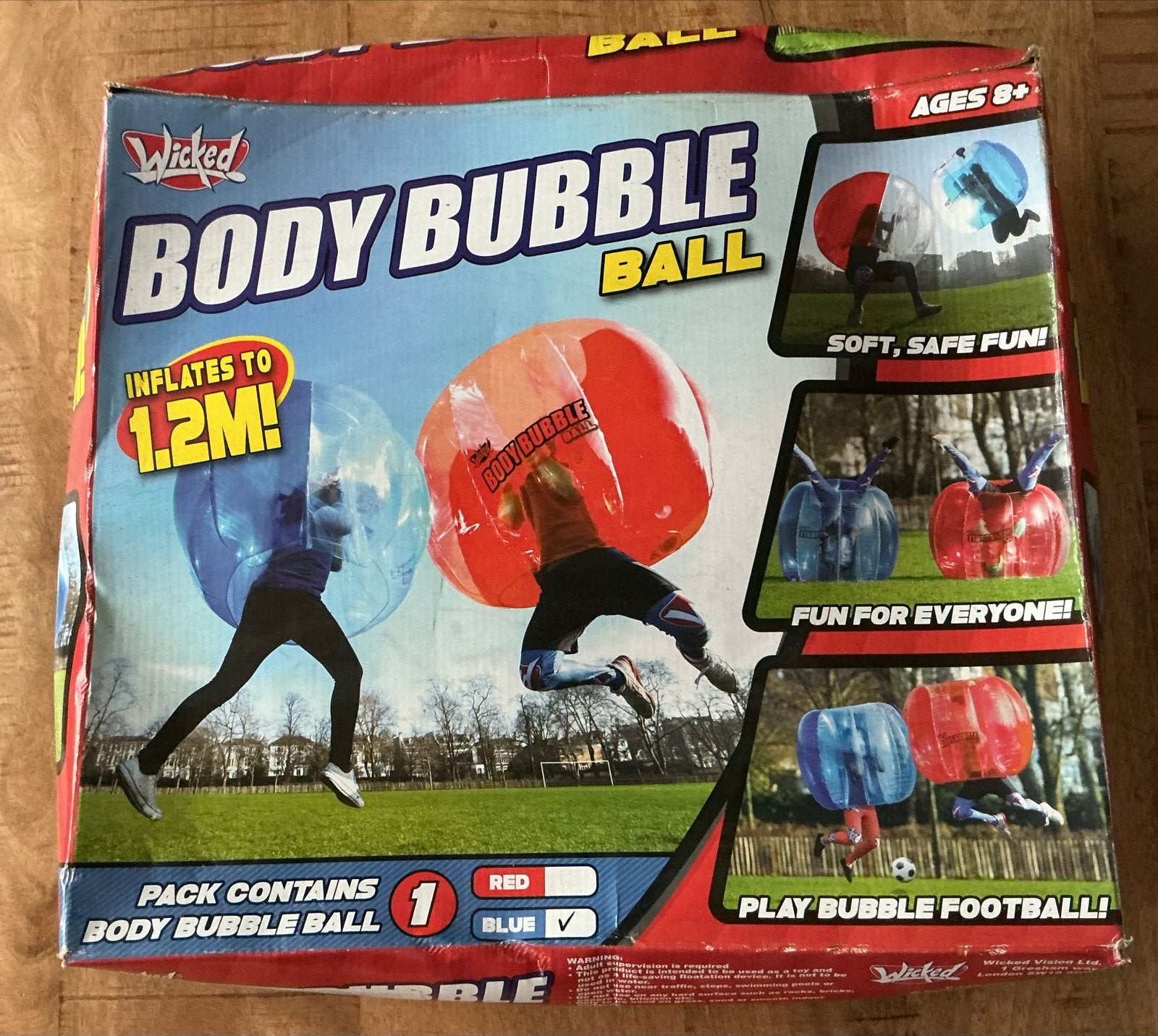 Wicked Body Bubble Ball - Opblaasbare Bumper Bal, Ophalen, Zo goed als nieuw