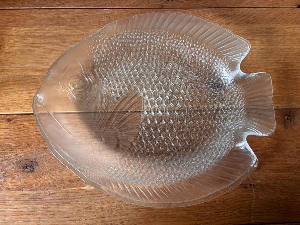 Vintage Arcoroc France glazen visschalen - jaren '70 - set 2, Ophalen of Verzenden