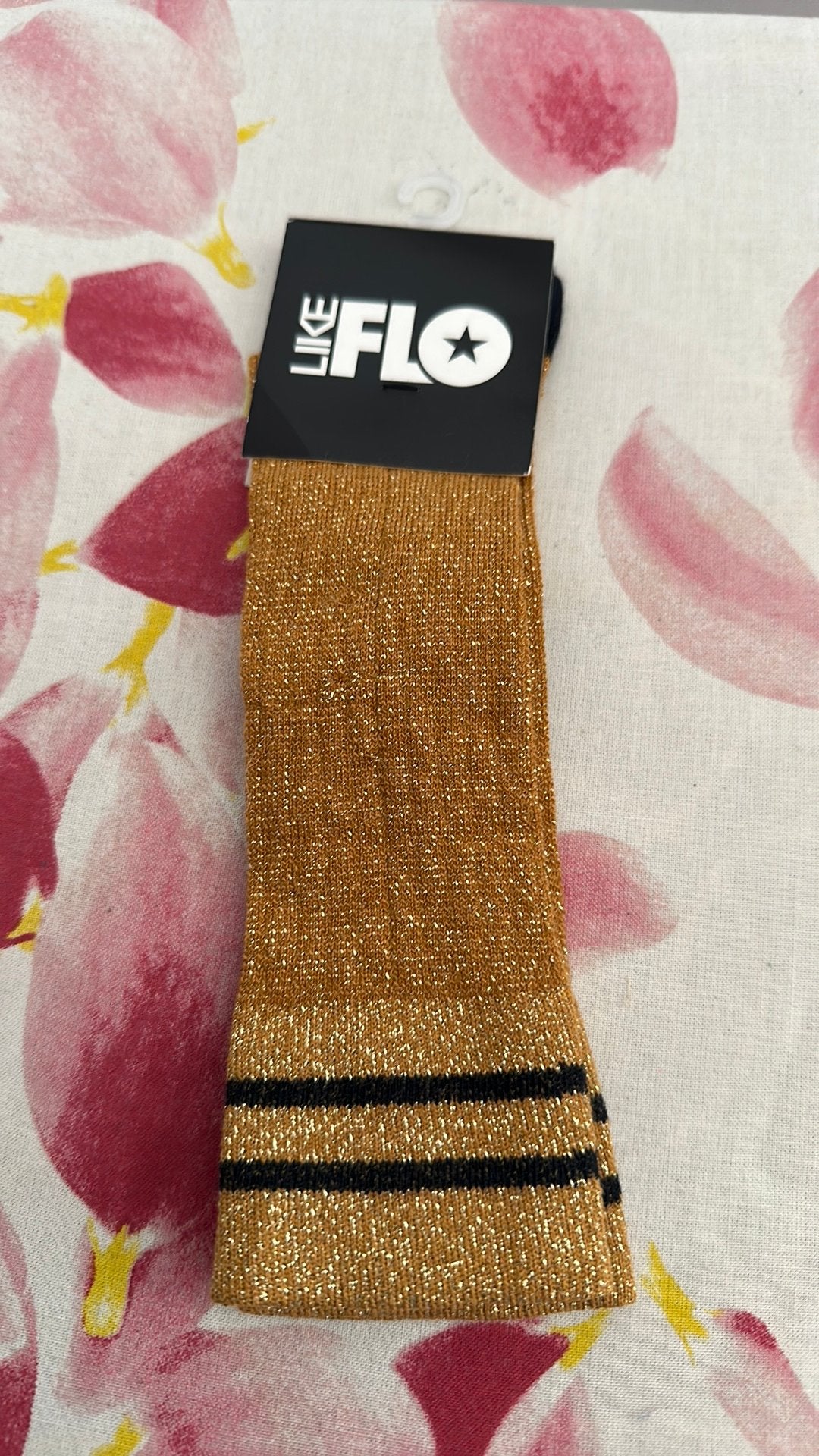 Nieuw! Glitter goud met zwarte Kniesokken maat 23-26, Meisje, Nieuw, Ophalen of Verzenden, Sokken