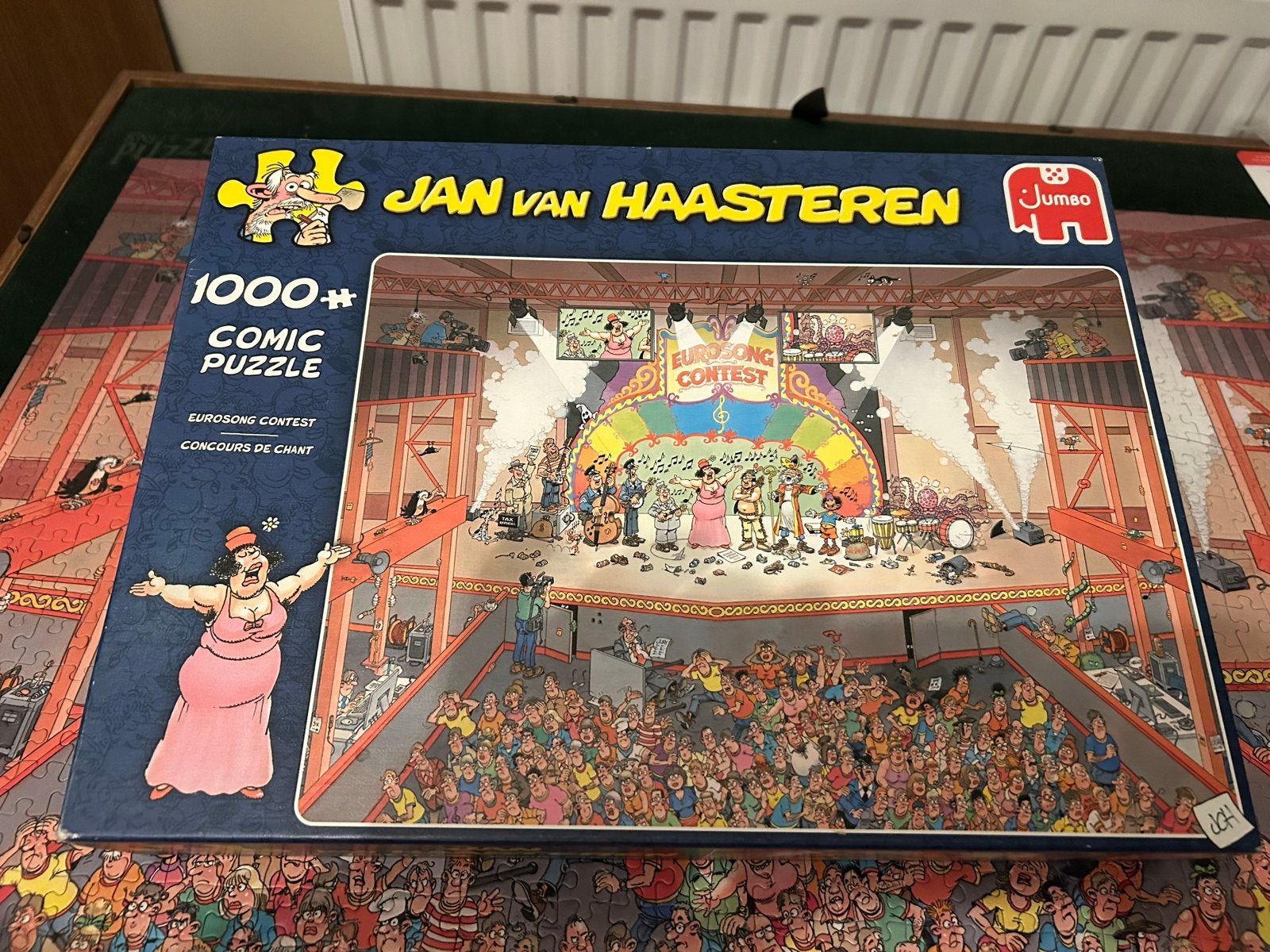 Jan van Haasteren Eurosong Contest 1000 stukjes, Ophalen of Verzenden, 500 t/m 1500 stukjes, Gebruikt, Legpuzzel