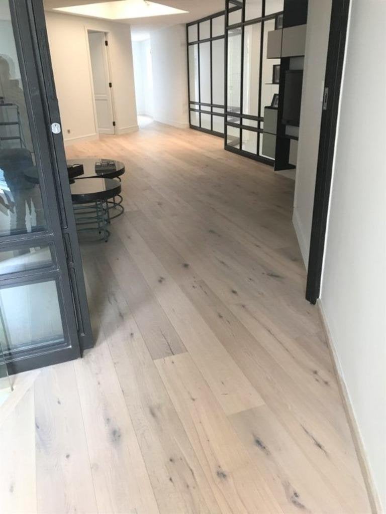 EIKEN VLOER, COMBIVLOER KANT EN KLAAR GEOLIED, 190MM BREED, Parket, 75 m² of meer, Wit, Nieuw