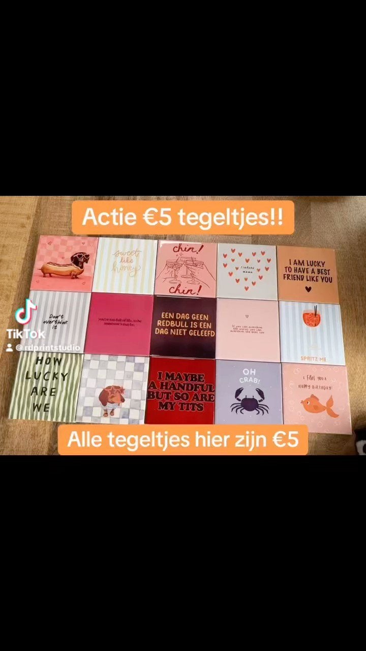Decoratie tegeltjes €5 p/s, ., Nieuw, Ophalen of Verzenden, .