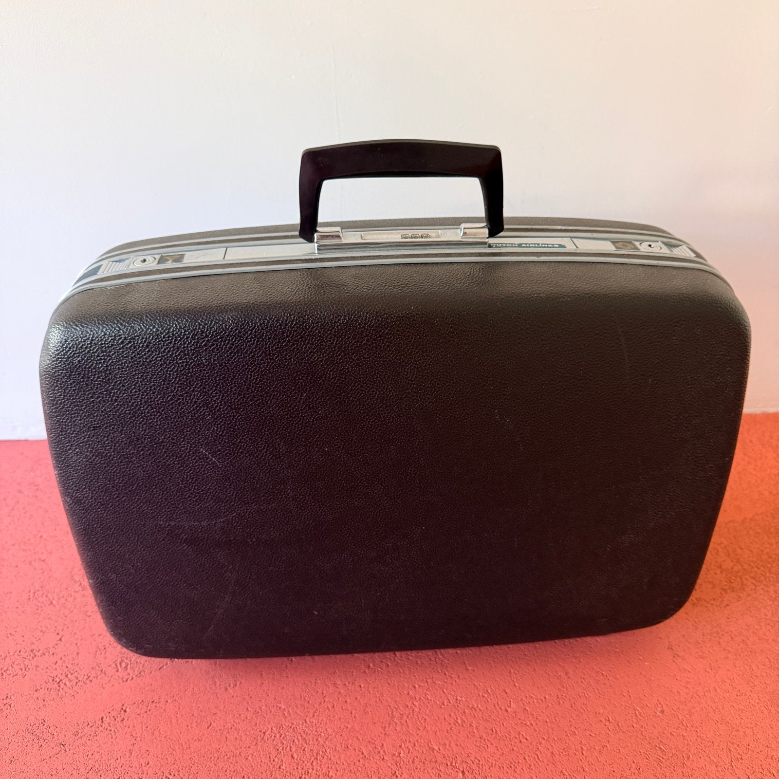 Vintage Samsonite 'Dutch Airlines' Koffer - Bruin, 60 tot 70 cm, Gebruikt, Hard kunststof, Slot