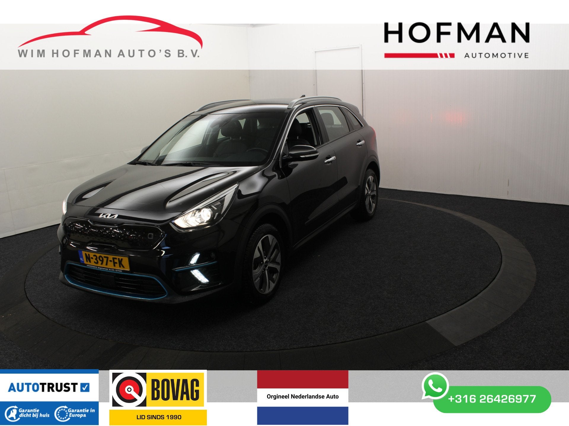 Kia e-Niro DynamicLine 64 kWh Camera 100% SOH Warmtepomp Sto, Auto's, 12 maanden, Zwart, 1712 kg, Zwart