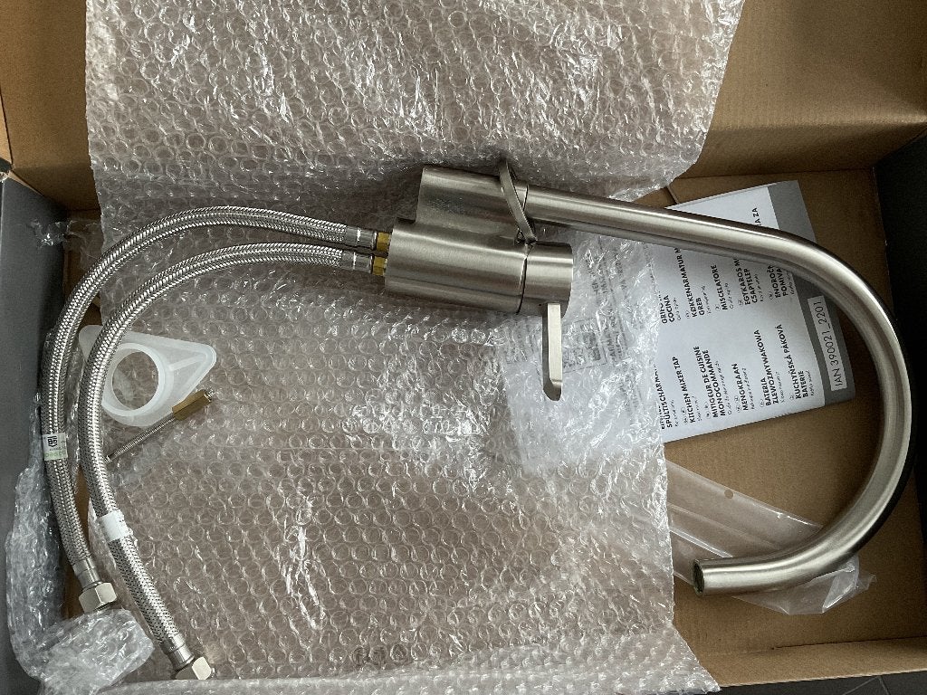 Keukenkraan en zeepdispenser - los of set  , Ophalen, Nieuw, Rvs, Kraan