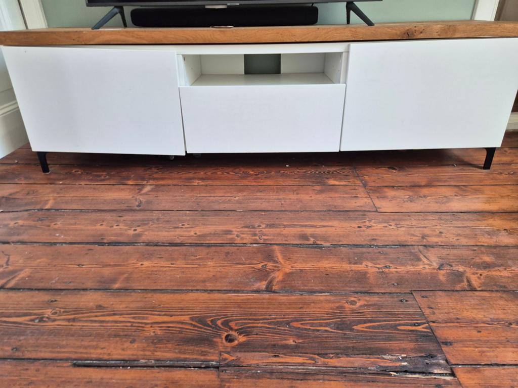 Ikea tv meubel met eiken plank, Ophalen of Verzenden, 25 tot 50 cm, Minder dan 100 cm