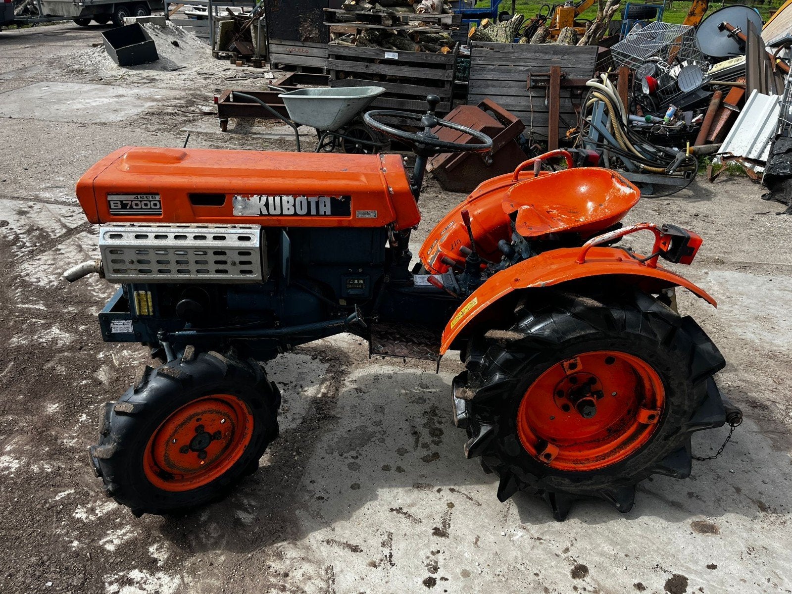 kubota b7000, Ophalen