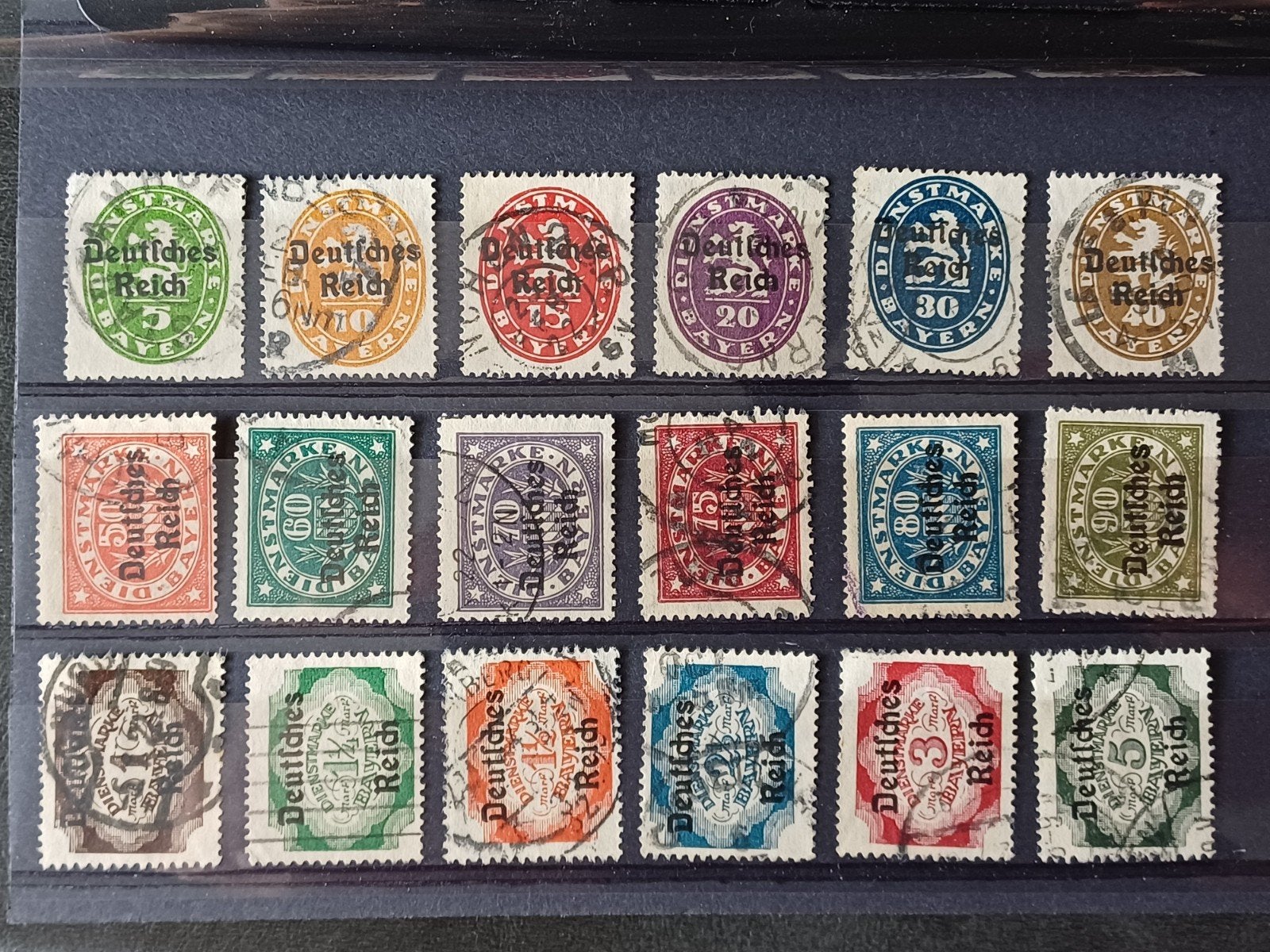 Deutsches Reich Dienstmarken D34-D51 gestempeld, Postzegels en Munten, Ophalen of Verzenden, Duitse Keizerrijk, Gestempeld