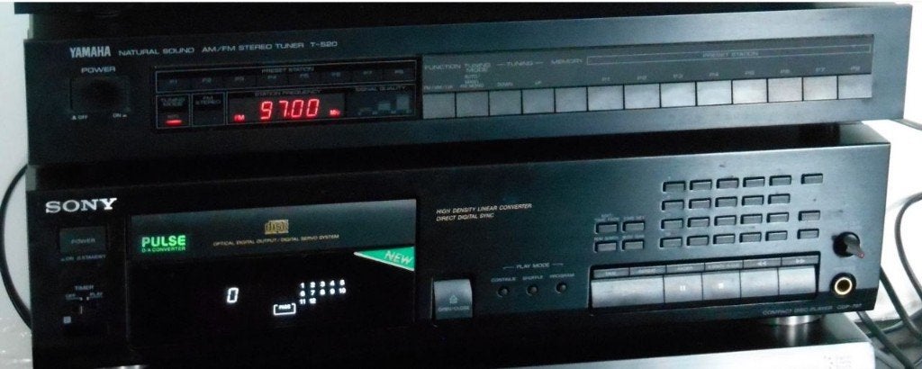 Yamaha Tuner T-520,  Sony CDP-797 CD Player, Ophalen, Zo goed als nieuw, Sony