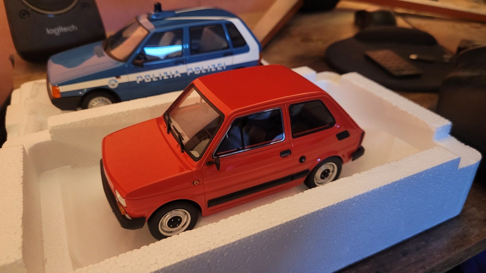 2xFiat Laudoracing 126 & Uno45 Polizia in 1:18, Ophalen of Verzenden, Nieuw, Auto, Overige merken