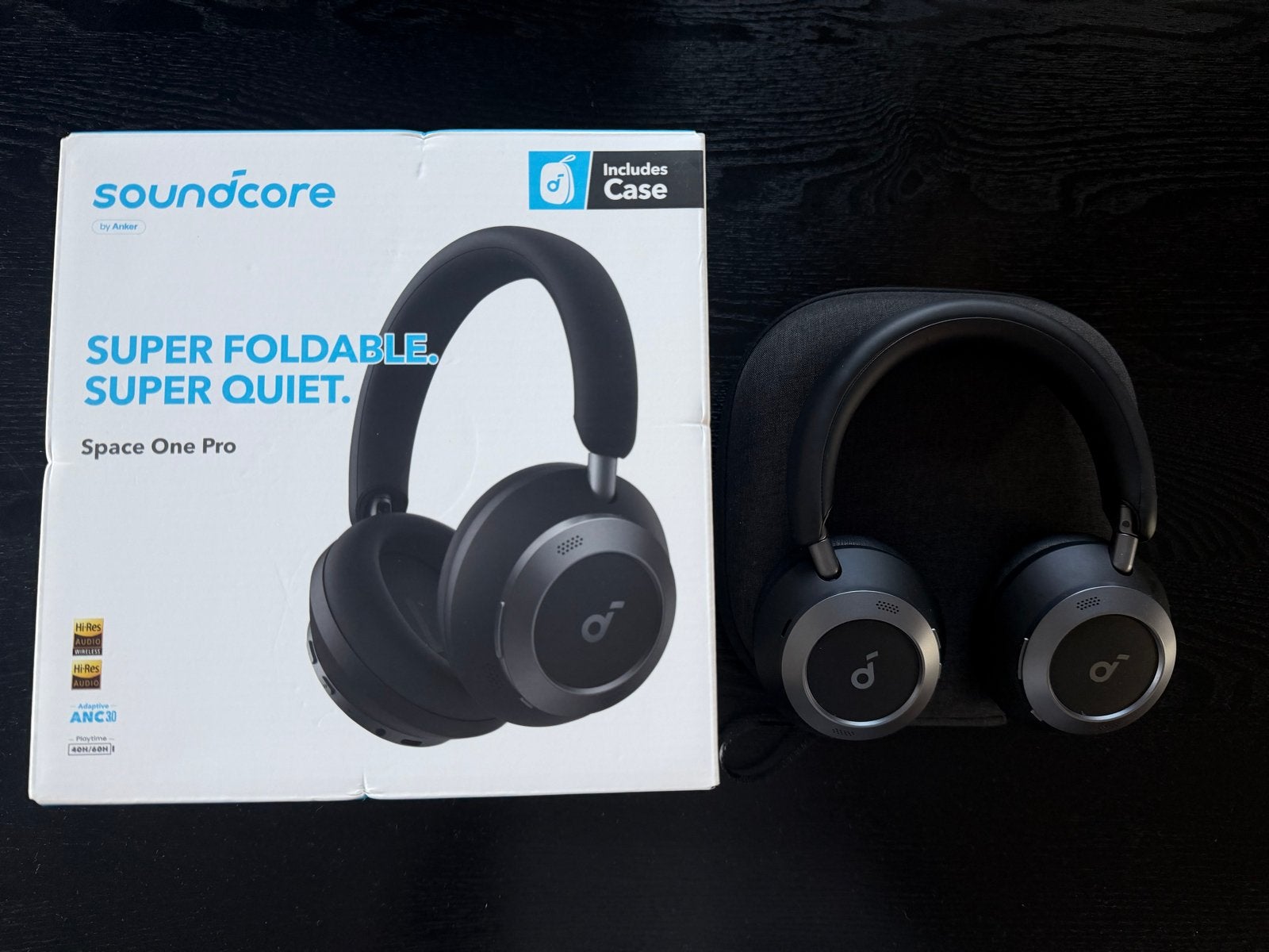 Soundcore Space One Pro Koptelefoon - Zwart, Overige merken, Bluetooth, Ophalen of Verzenden, Zo goed als nieuw