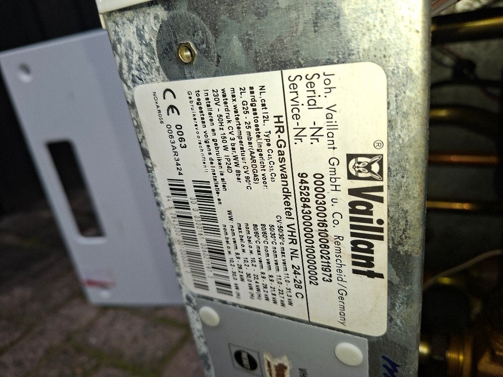 vaillant ketel werkend, 30 tot 80 cm, Gebruikt, Cv-ketel of Combi-ketel, Minder dan 60 cm