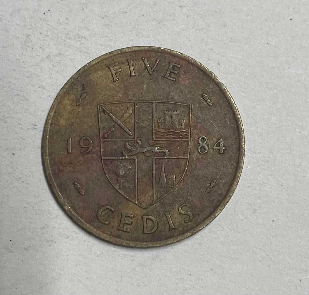 5 cedis Ghana 1984, Ophalen of Verzenden, Overige landen