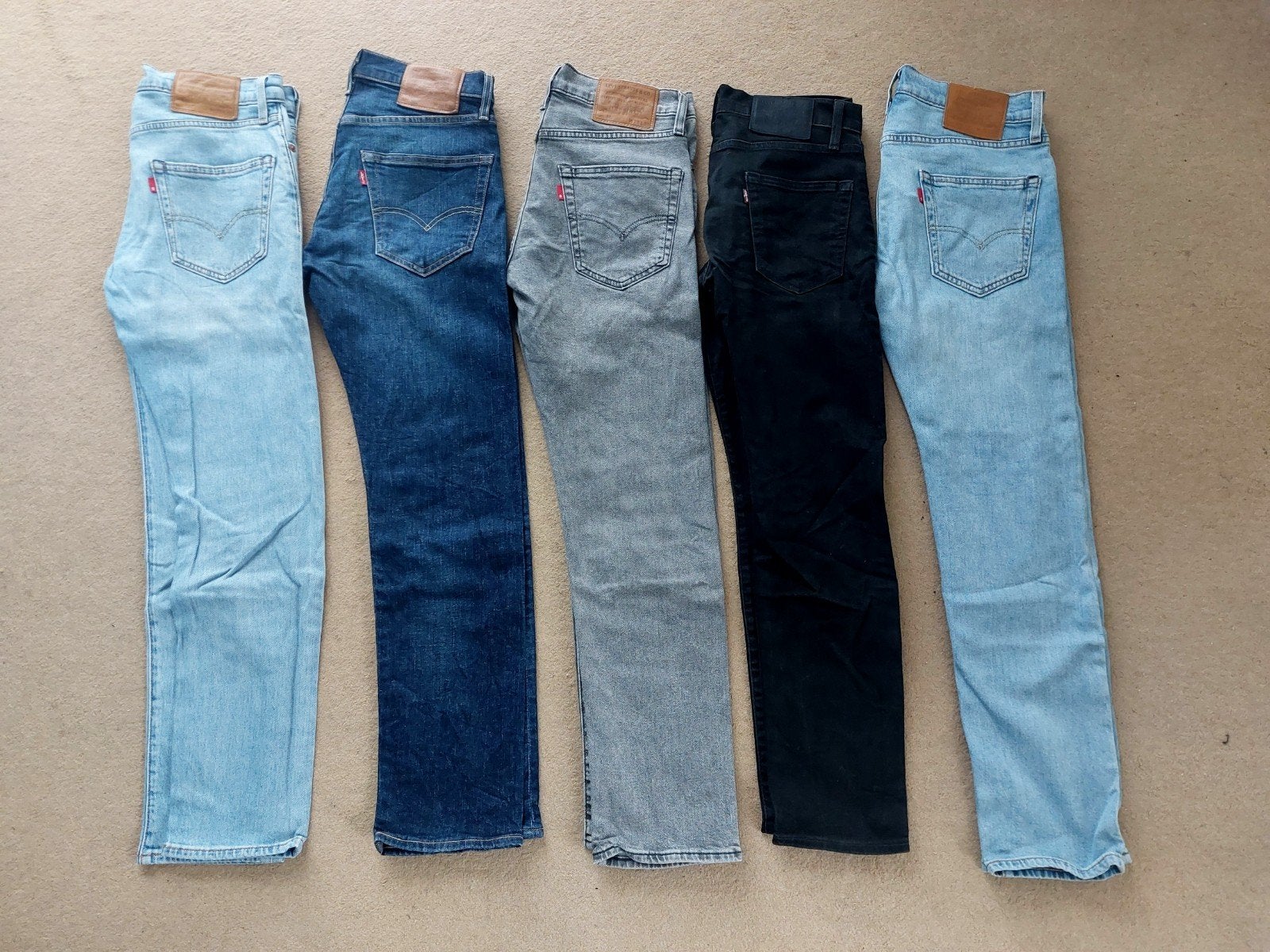 5 Levi's 502 jeans W28 L30, Levi's, Overige kleuren, Overige jeansmaten, Ophalen of Verzenden