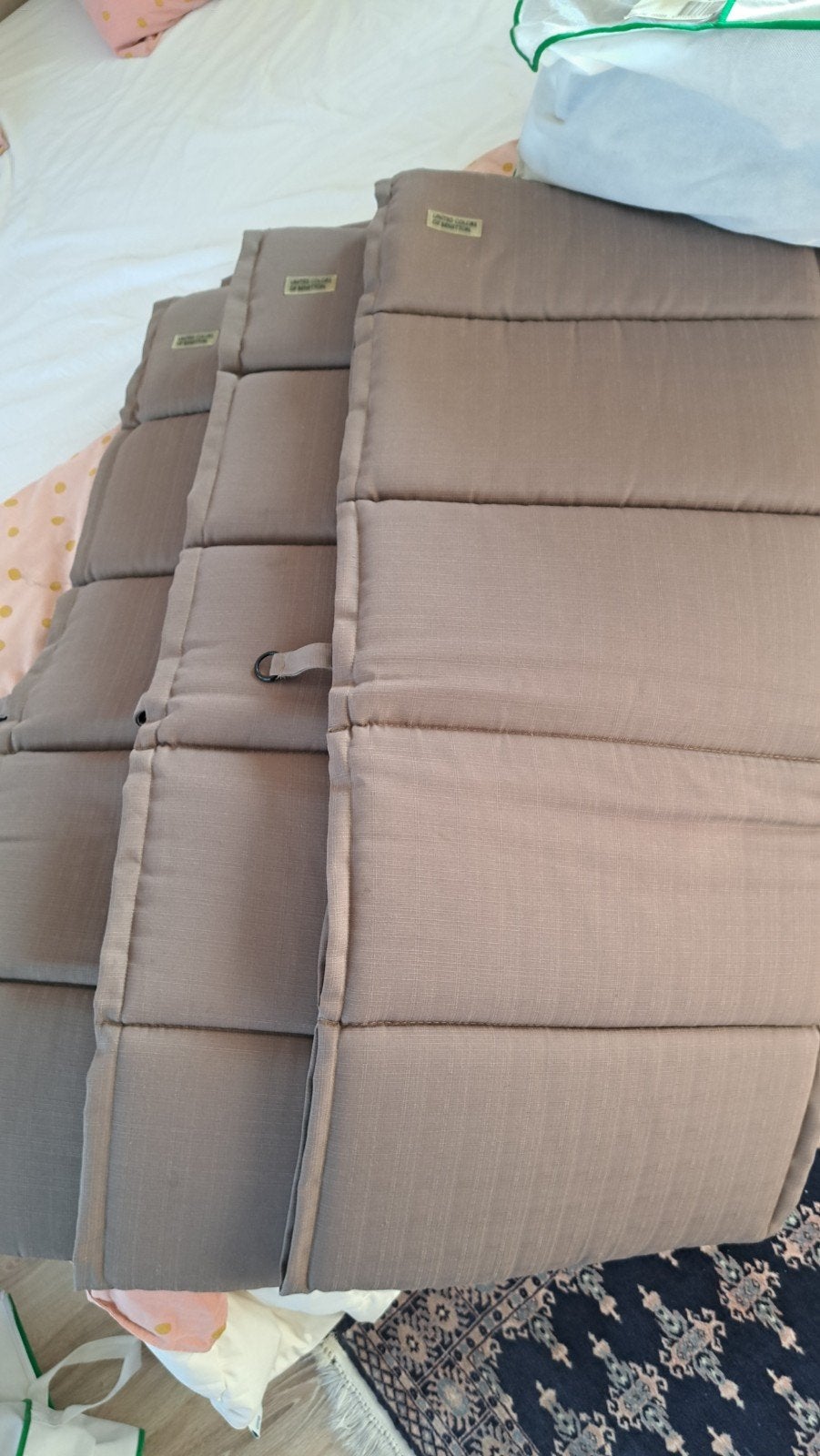 Benetton stoelkussen in nieuwstaat, Tuin en Terras, Ophalen, Zo goed als nieuw, Aluminium