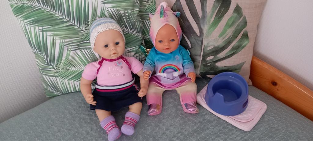 Pop met geluid en Babyborn met onesie 'Zapf Creation', Kinderen en Baby's, Ophalen of Verzenden, Gebruikt, Babypop