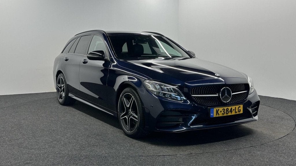 Mercedes C-klasse Estate 180 Business Solution AMG |ACC|ECC|, Auto's, Automaat, Met garantie (alle), Blauw, Autotrust