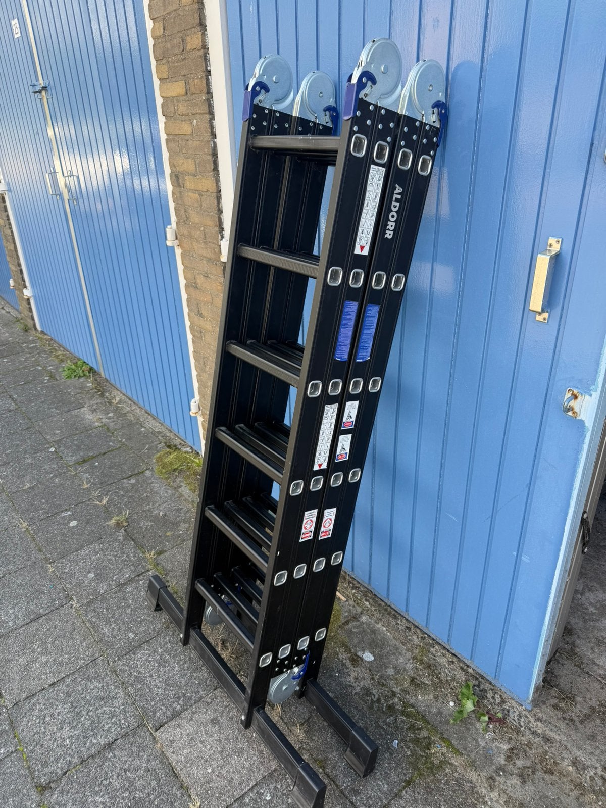 Aldorr vouwladder nieuw 4x6 meter, Doe-het-zelf en Verbouw, Ladders en Trappen, Ophalen, Zo goed als nieuw, Ladder, 4 meter of meer