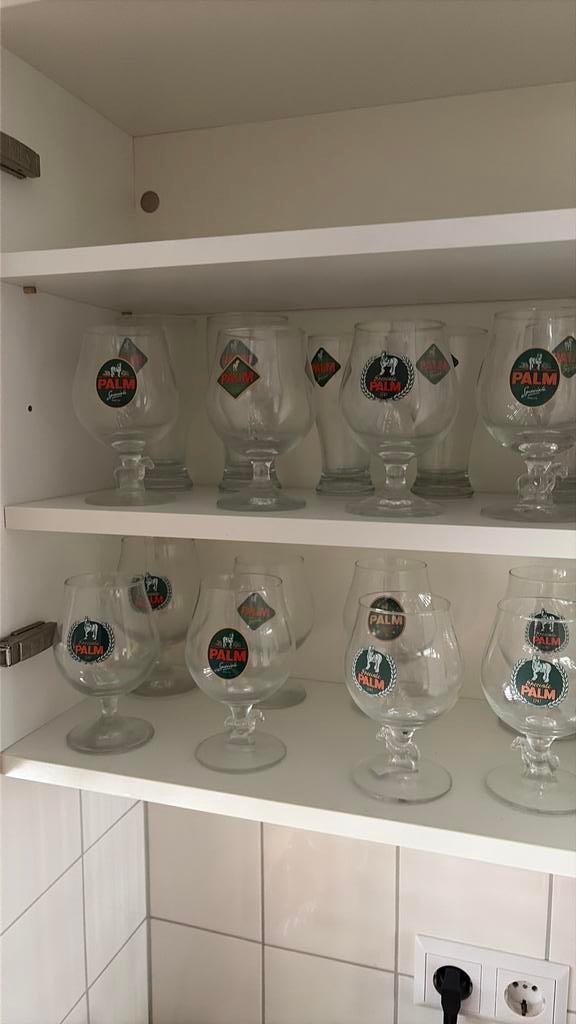 Palm glazen, Verzamelen, Glas en Borrelglaasjes, Ophalen, Zo goed als nieuw, Bierglas