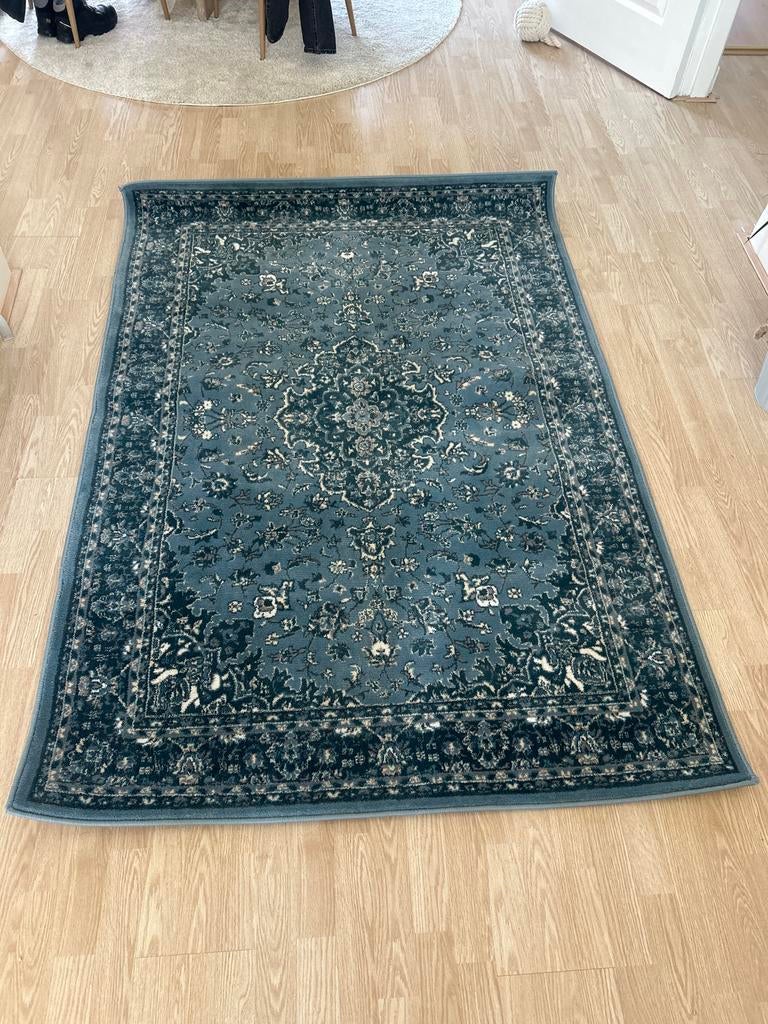 IKEA VEDBAK Vloerkleed - Blauw/Grijs, 133x195 cm, Huis en Inrichting, Stoffering | Tapijten en Kleden, Ophalen, 100 tot 150 cm