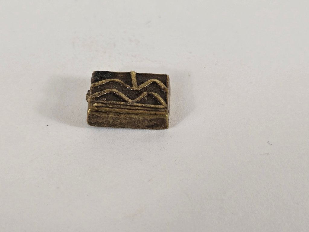 Goudgewicht #38, messing of brons, Akan, Ghana, 18e 19e eeuw, Ophalen of Verzenden
