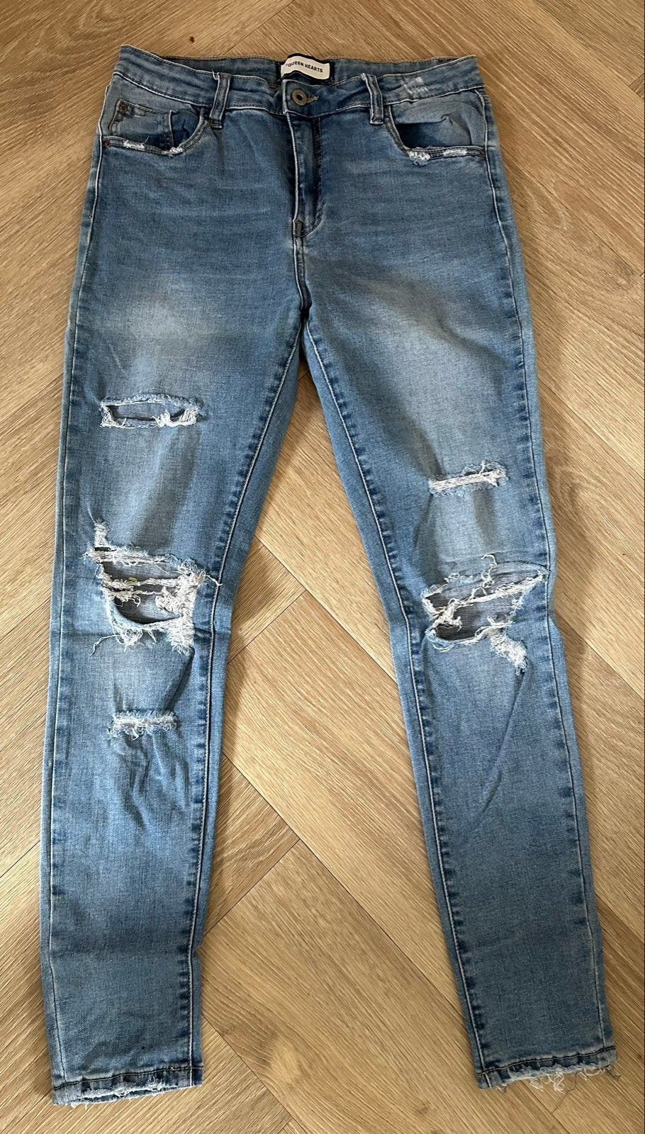 Queen Hearts Jeans - Maat L, Ophalen of Verzenden, Gedragen, Blauw, Overige jeansmaten