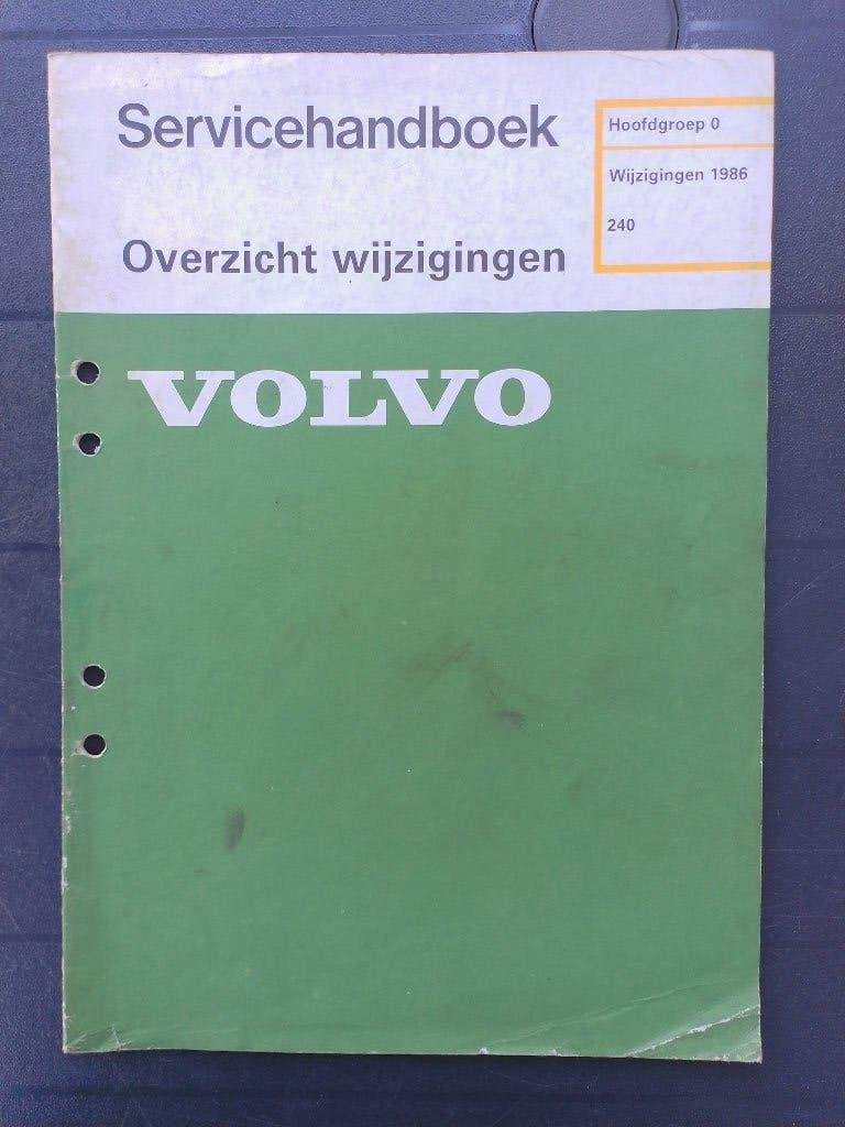 Volvo 240 dealer werkplaatsboek Wijzigingen 1986, Verzenden, Gelezen, Volvo