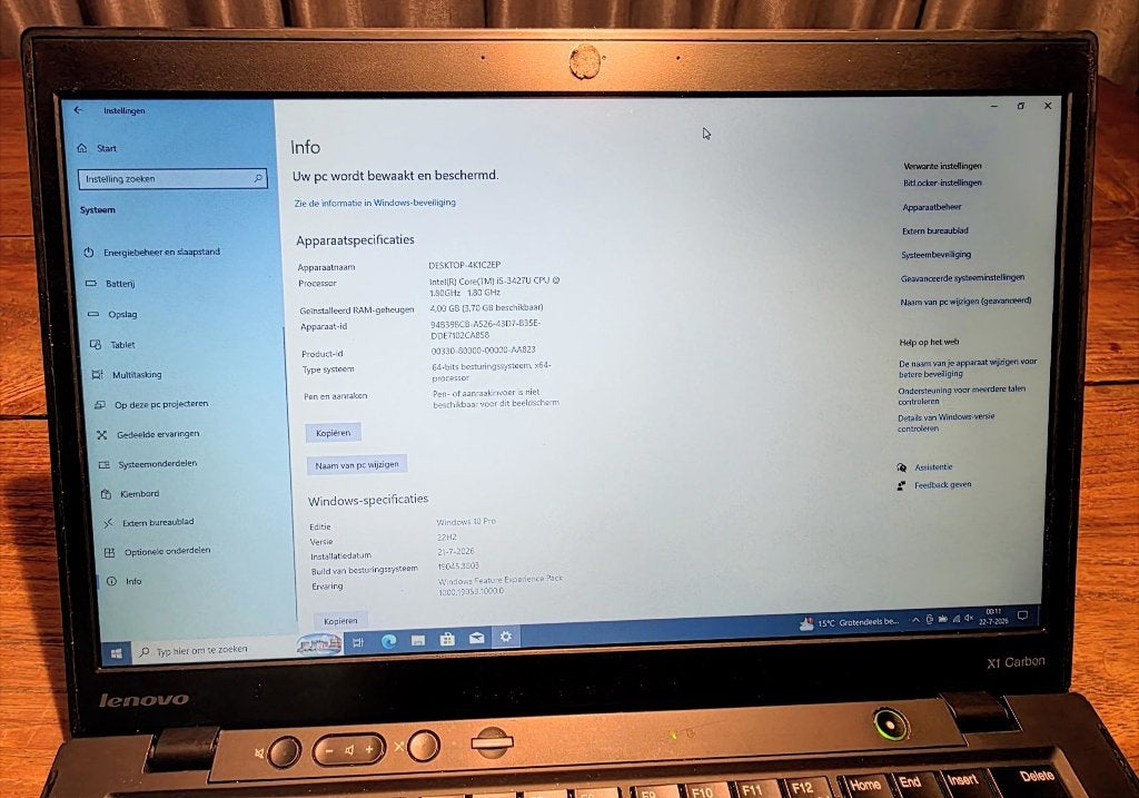 Lenovo ThinkPad X1 Carbon Gen 1 | i5 | 128GB SSD | Win 10, Gebruikt, Qwerty, Minder dan 2 Ghz, Ophalen of Verzenden