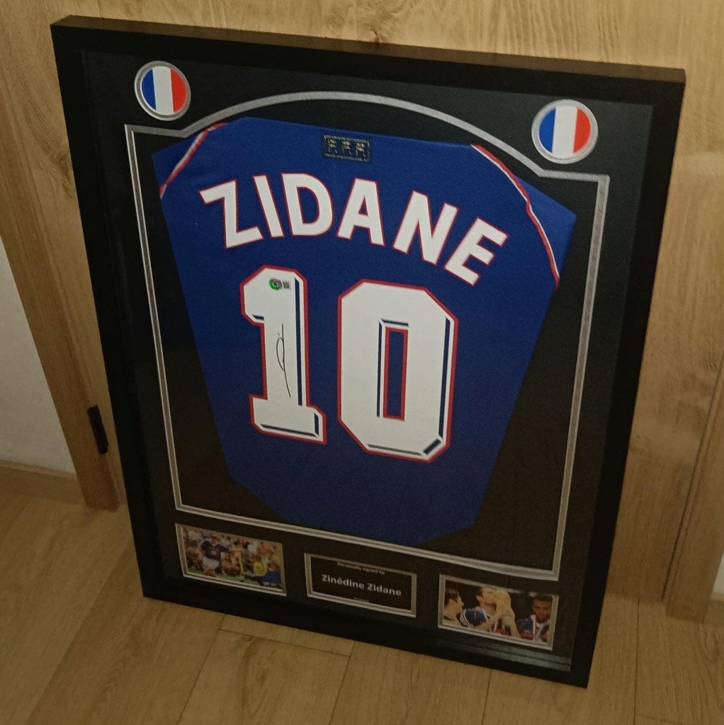 Gesigneerd shirt Zidane - Frankrijk - Beckett gecertificeerd, Verzenden, Nieuw, Buitenlandse clubs, Shirt