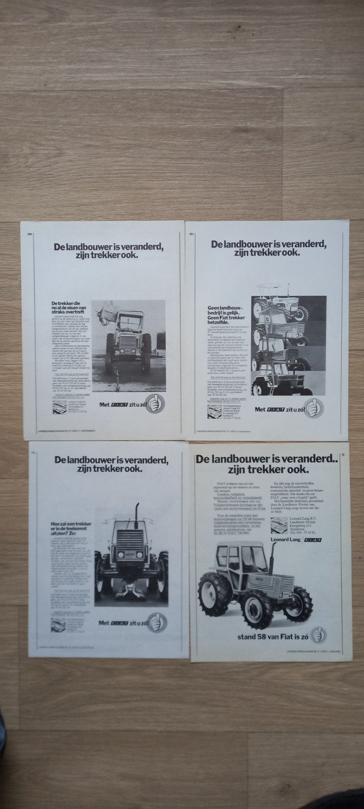 RA 1: Fiat trekker advertenties., Verzamelen, Ophalen of Verzenden, 1980 tot heden, Tijdschrift