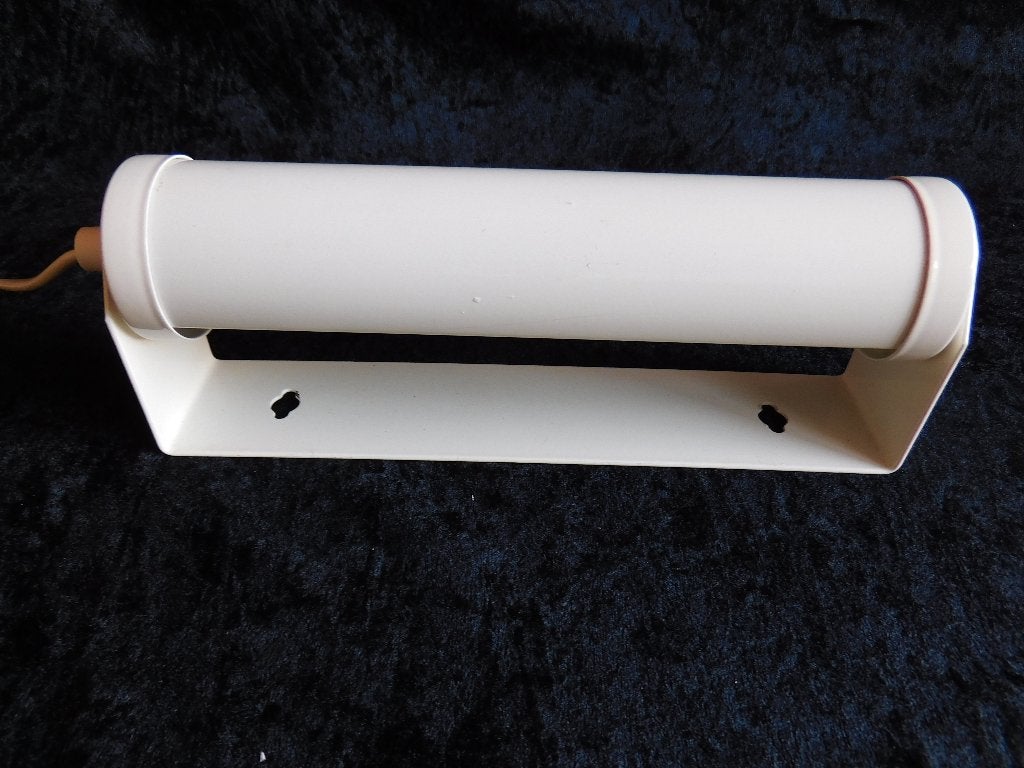 Vintage bedlampje in wit, halfrond, wandlampje, Ophalen of Verzenden, Huis en Inrichting