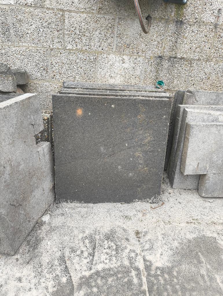Terrastegels antraciet 60x60x6.5, Tuin en Terras, Tegels en Klinkers, Ophalen, Gebruikt, 5 tot 10 m², Beton