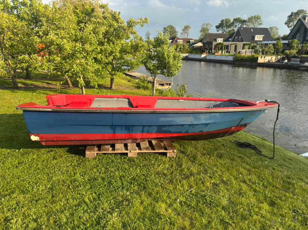 Visboot/Roeiboot Polyester 3.4m, Ophalen, Gebruikt, Overige typen, Motorboot