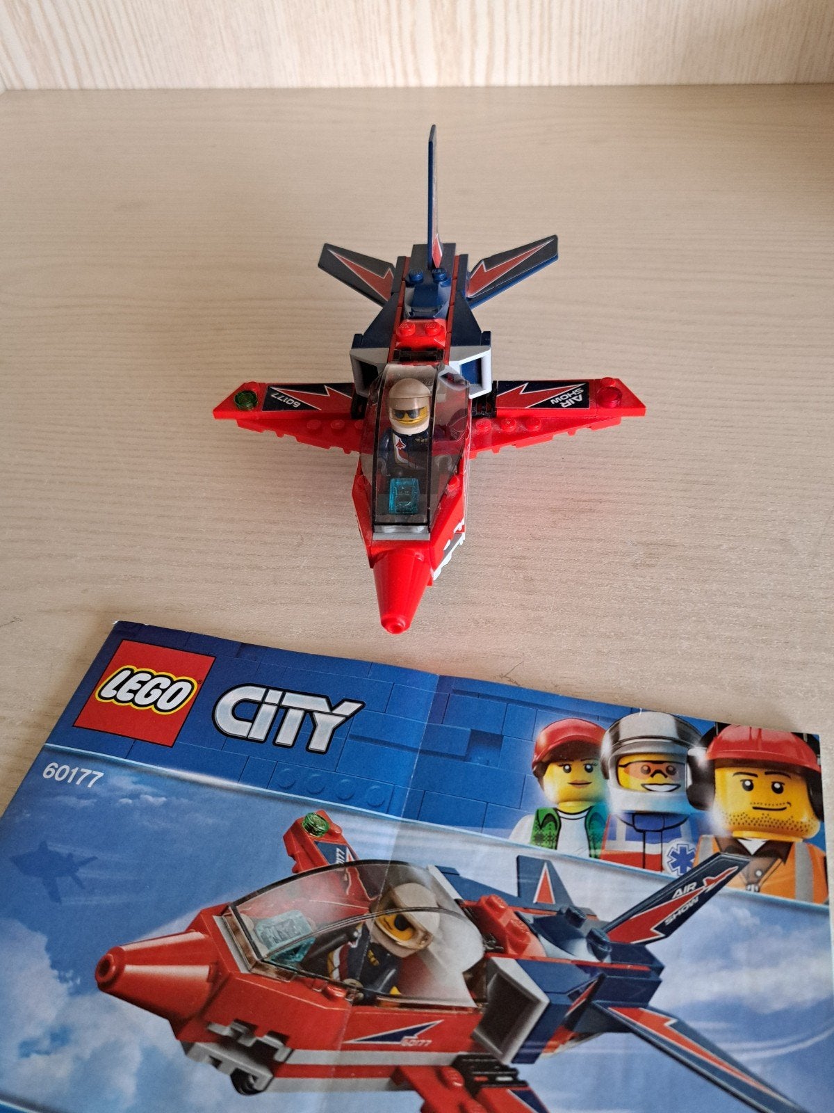 LEGO City 60177 Straaljager met Piloot en Instructies, City, Lego, Ophalen of Verzenden, Zo goed als nieuw