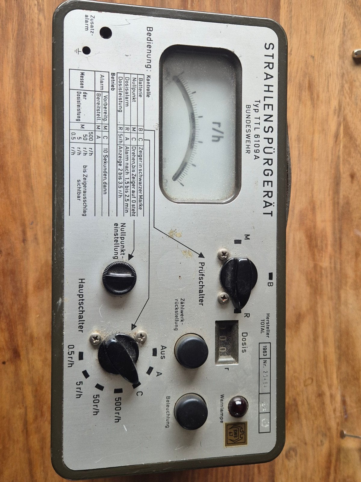 Vintage Bundeswehr Stralenspürgerät TTL 6109 A, Ophalen of Verzenden
