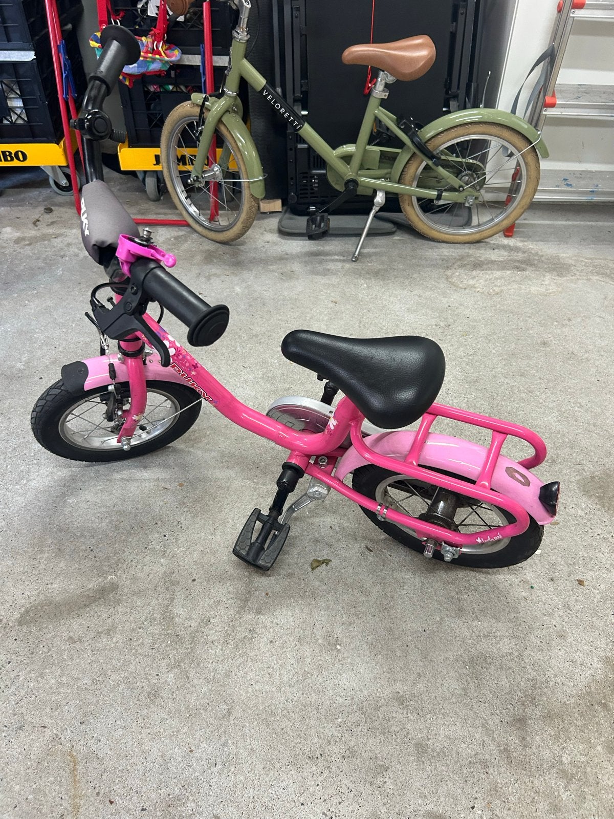 Roze Puky kinderfiets - Zo goed als nieuw, Ophalen, Zo goed als nieuw, Terugtraprem, Minder dan 16 inch