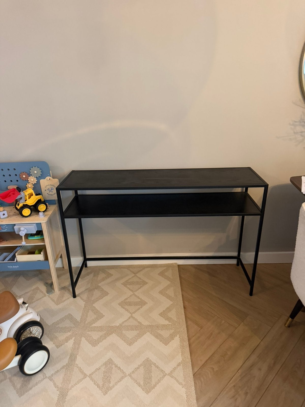Zwarte side table - 120 cm, Ophalen, Zo goed als nieuw