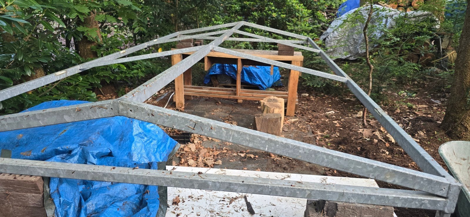 Metalen frame voor tuinpaviljoen of overkapping, Ophalen, Gebruikt, Tuinpaviljoen