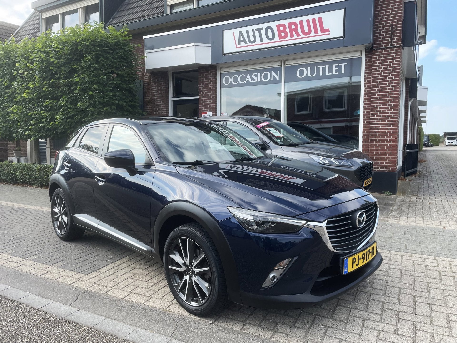 Mazda CX-3 2.0 SkyActiv-G 120 SkyLease GT| Leder|Navi|Camera, Auto's, Voorwielaandrijving, Gebruikt, 4 cilinders, Blauw