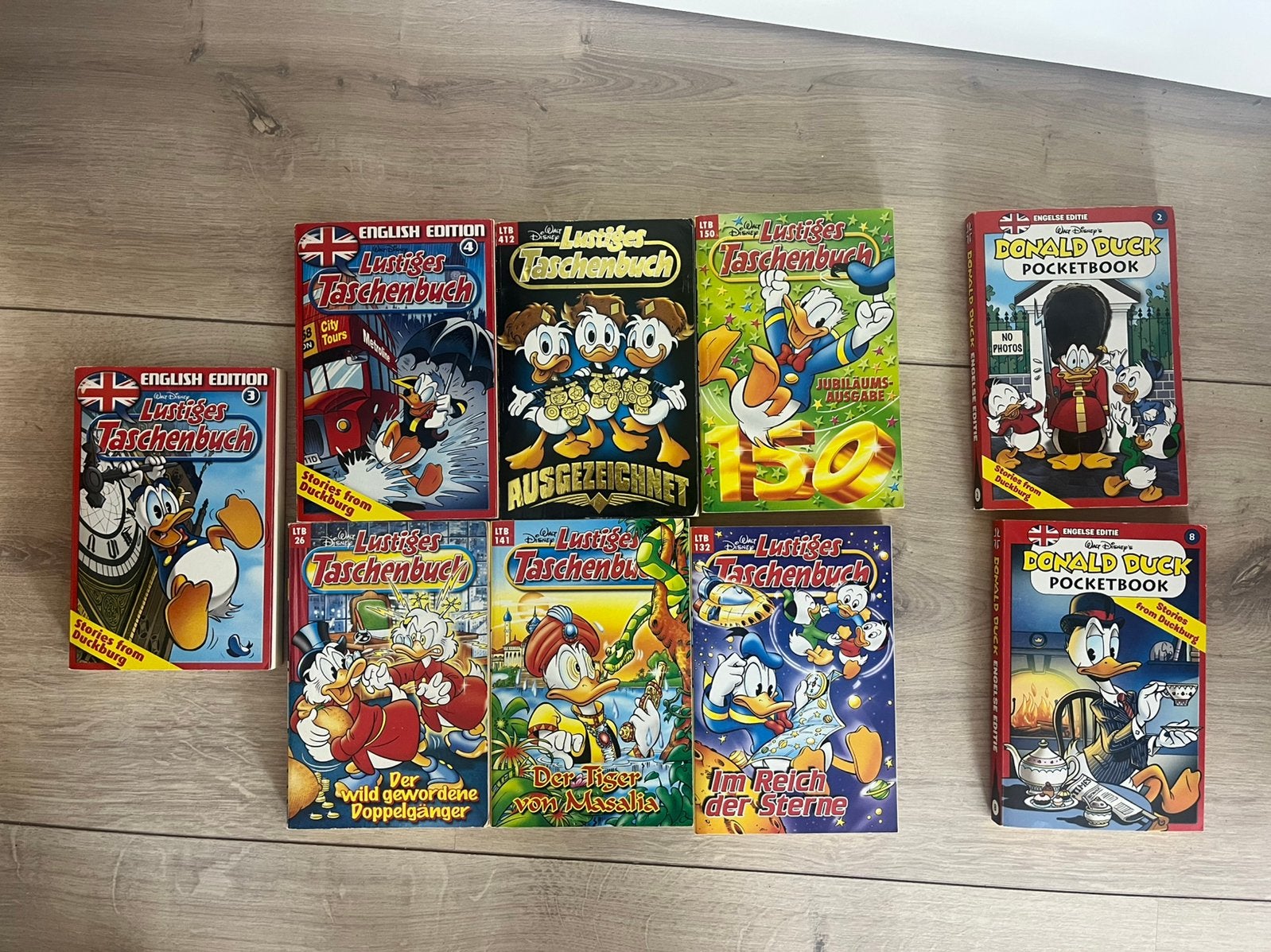 DONALD DUCK pockets: 7 DUITS en 2 ENGELS, Boeken, Meerdere comics, Ophalen of Verzenden, Zo goed als nieuw, Europa