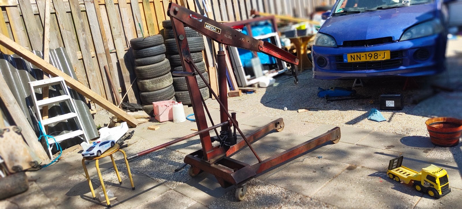 motor krik, Ophalen of Verzenden, Hydraulisch, Garagekrik