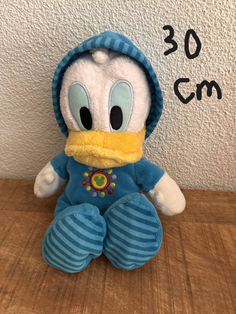 Disney knuffel Donald Duck baby. Ong. 30 cm. ZGAN., Disney, Disney, Ophalen of Verzenden, Zo goed als nieuw