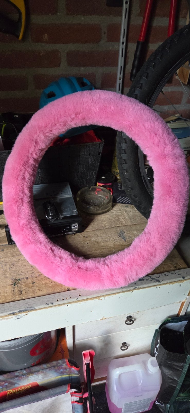 Roze stuur hoes, Auto diversen, Ophalen, Zo goed als nieuw