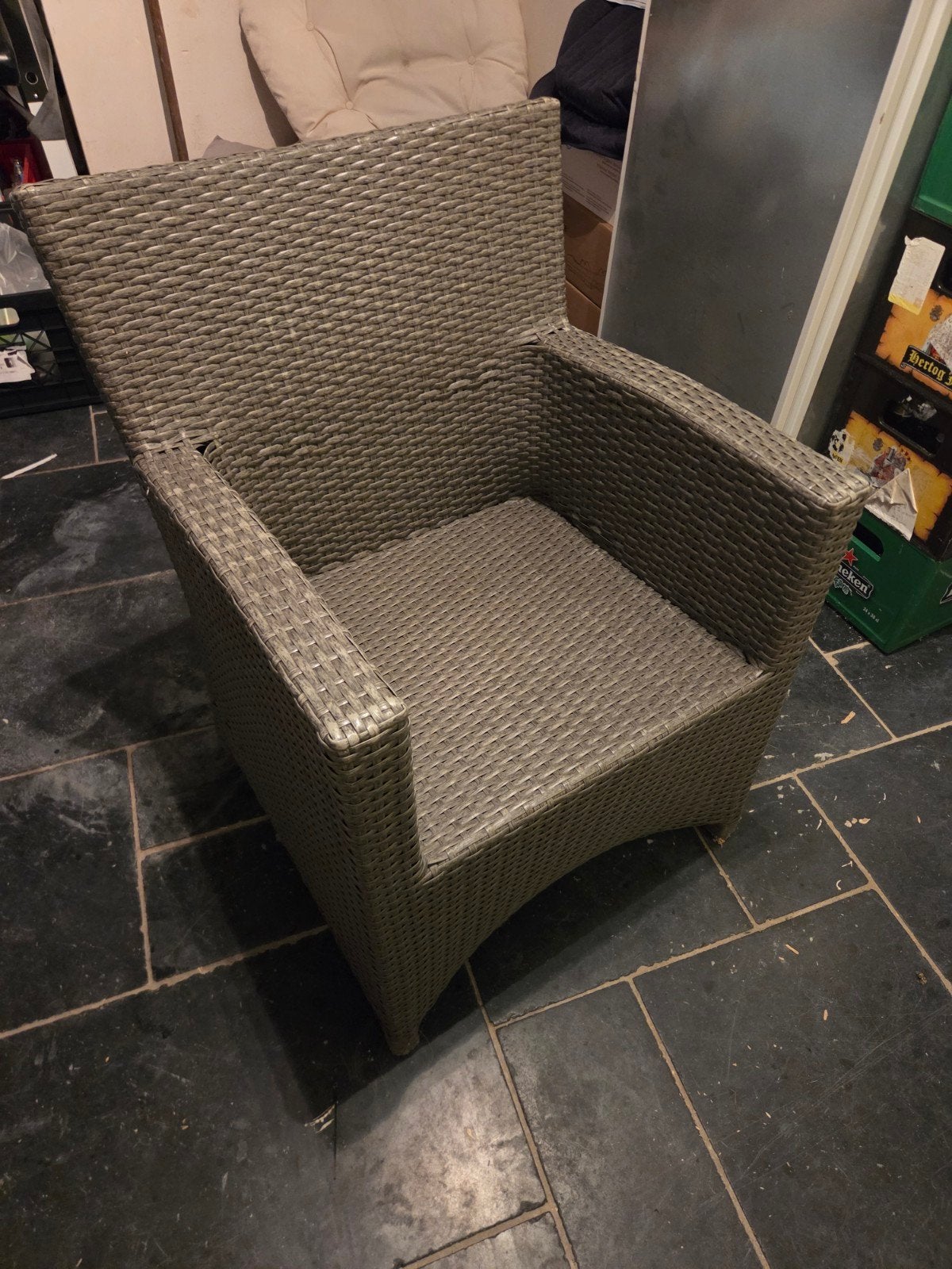 4x Wicker tuinstoel - Comfortabel en duurzaam, Ophalen, Gebruikt, Onbekend, Onbekend