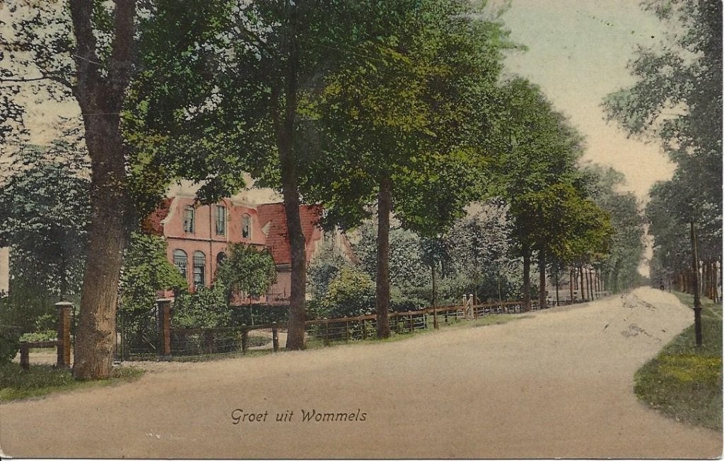 Wommels (Frl.) Groet uit, Dorpsgezicht, gelopen 1909, Verzamelen, Verzenden, Voor 1920, Gelopen, Friesland