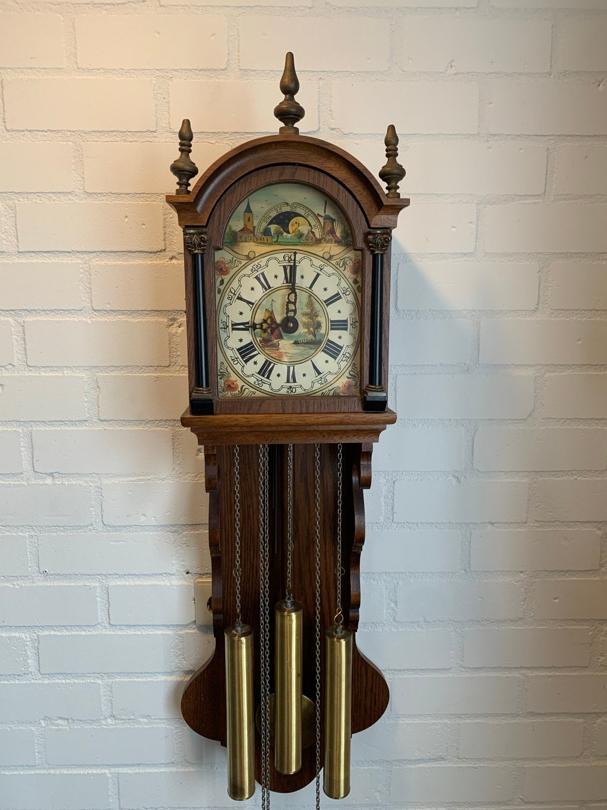 Antieke Friese Staartklok - Wandklok met Gewichtaandrijving, Ophalen of Verzenden