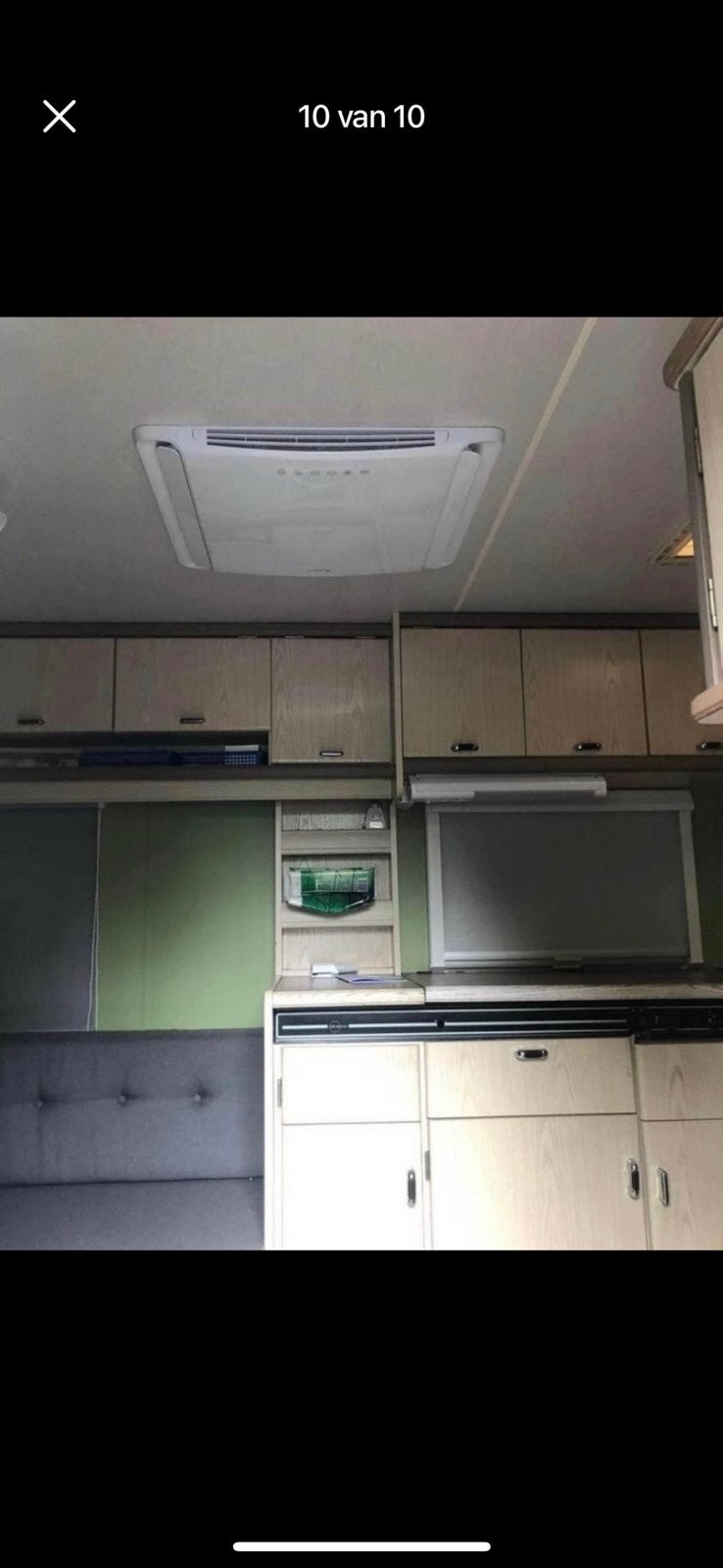 Burstner caravan met airco en mover, Ophalen, Zo goed als nieuw, 200 tot 400 m³ per uur, Wandschouwkap