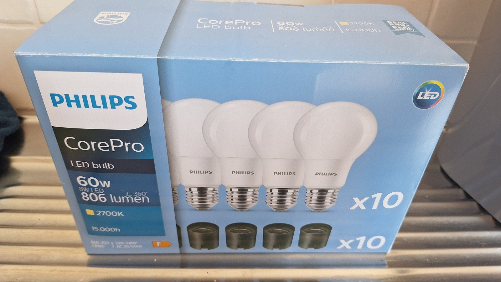 Philips CorePro LED lampen 60W, 806 lumen, 2700K (10 stuks), Ophalen of Verzenden