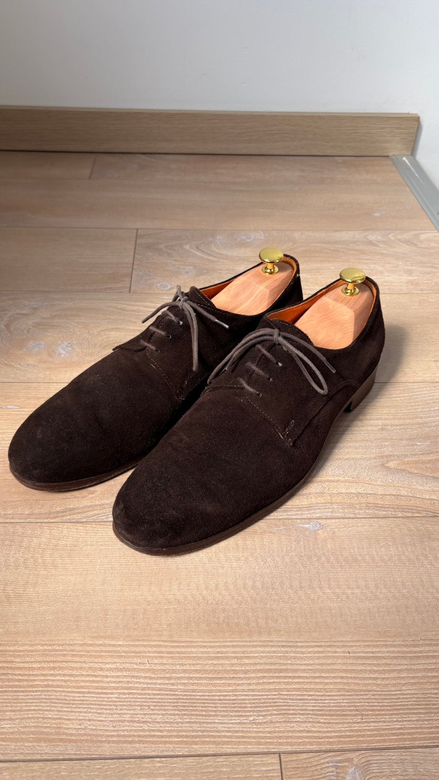 Reinhard Frans bruine suede 43, Ophalen of Verzenden, Zo goed als nieuw, Bruin