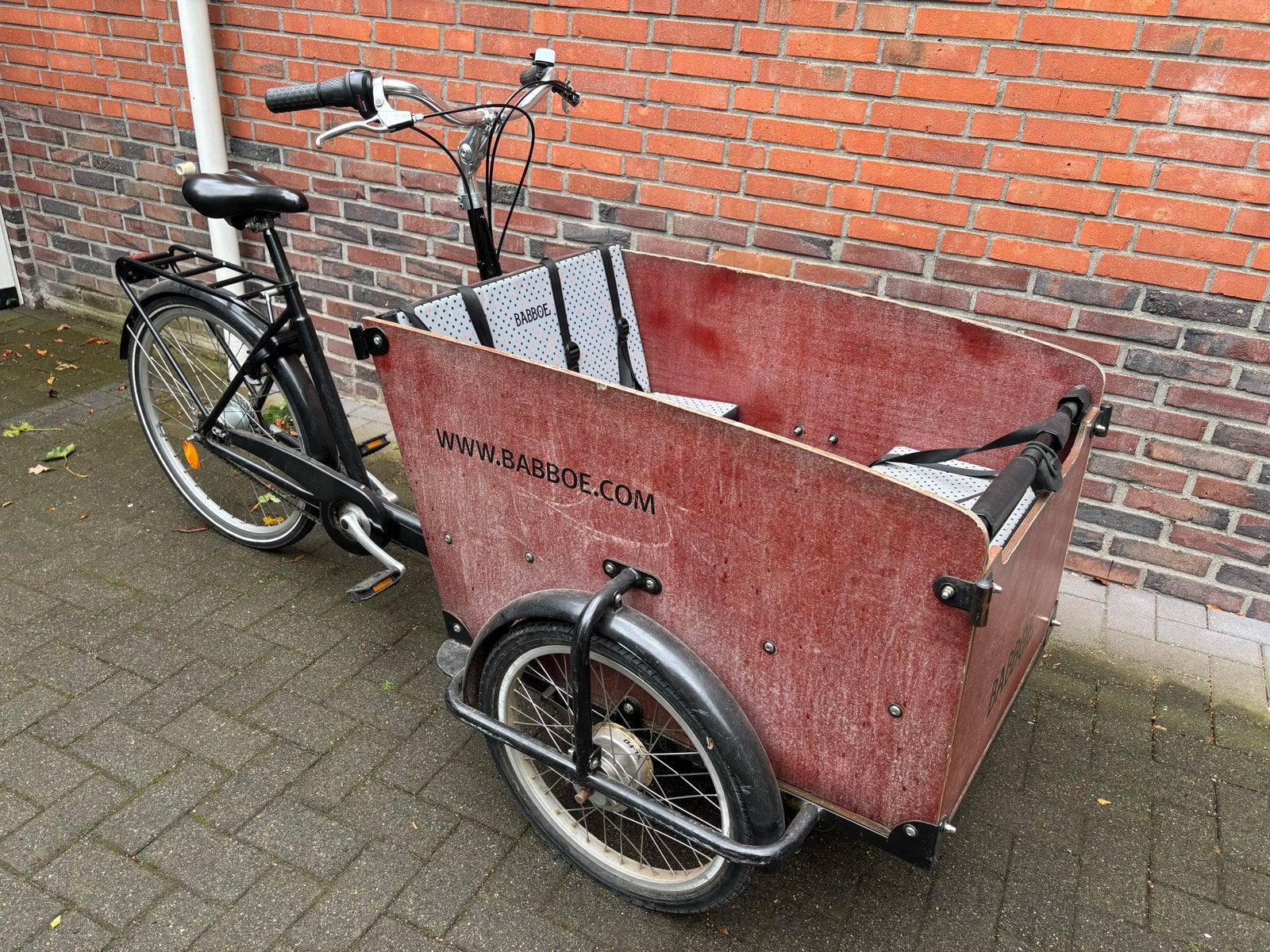 Babboe Big Bakfiets (nagekeken bij terugroepactie), 4 kinderen of meer, Gebruikt, Trommelrem, Ophalen